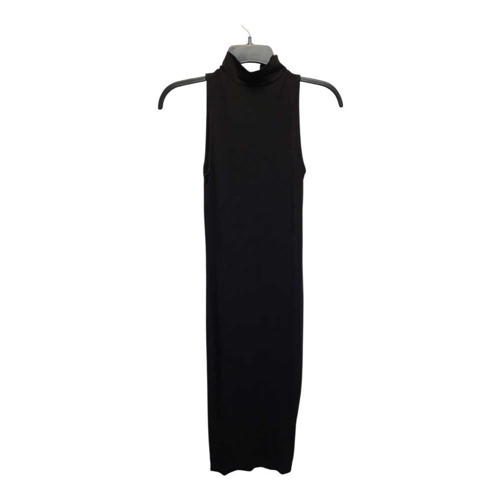 Bar III Black Stretch Sleeveless Midi Mock Neck Dress - Size XS